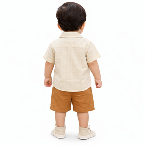 Warm Orange Baby Co-ord Top & Pant Set for Infants (0–24M) BloomUp