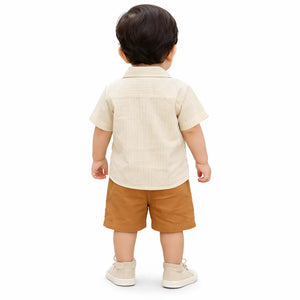 BloomUp Warm Orange Baby Co-ord Top & Pant Set for Infants (0–24M)
