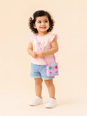 BloomUp Kids Unicorn Bag – Cute Rainbow Glitter Handbag for Girls with Shoulder Strap