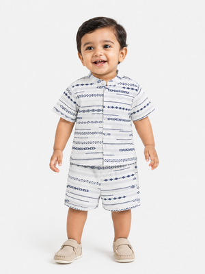 Premium Blue Stylish Playwear Boys Soft Cotton Clothing Set BloomUp