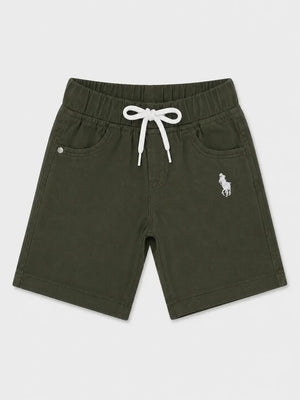 BloomUp Olive Cotton Shorts for Boys – Soft Casual Summer Wear
