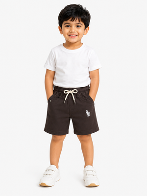 Brown Casual Summer Boys Soft Cotton Bottom Wear BloomUp