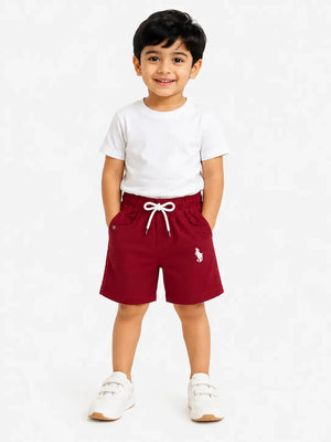 BloomUp Marron Cotton Shorts for Boys – Soft Casual Summer Wear