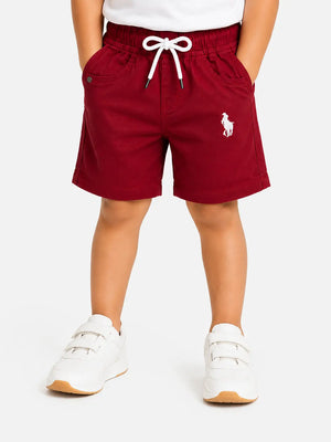 BloomUp Marron Cotton Shorts for Boys – Soft Casual Summer Wear