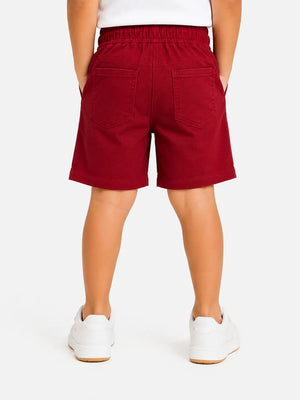 BloomUp Marron Cotton Shorts for Boys – Soft Casual Summer Wear