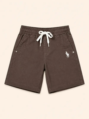 BloomUp Brown Cotton Shorts for Boys – Soft Casual Summer Wear