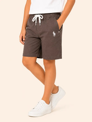 BloomUp Brown Cotton Shorts for Boys – Soft Casual Summer Wear