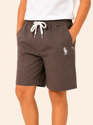 BloomUp Brown Cotton Shorts for Boys – Soft Casual Summer Wear