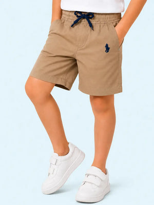 BloomUp Camel Cotton Shorts for Boys – Soft Casual Summer Wear