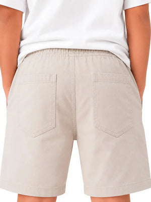 BloomUp Grey Cotton Shorts for Boys – Soft Casual Summer Wear