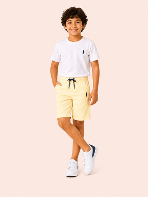 Boys Lemon Yellow Pull On Soft Cotton Bottom Wear BloomUp