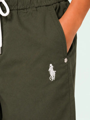 BloomUp Olive Cotton Shorts for Boys – Soft Casual Summer Wear