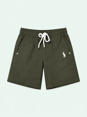 BloomUp Olive Cotton Shorts for Boys – Soft Casual Summer Wear