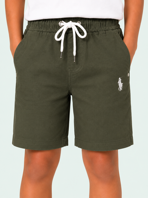 Boys Olive Green Pull On Soft Cotton Bottom Wear BloomUp