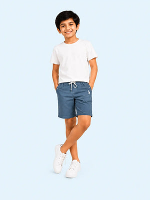 BloomUp P. Blue Cotton Shorts for Boys – Soft Casual Summer Wear