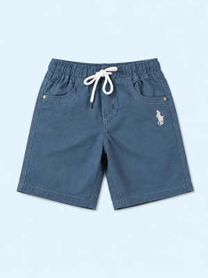 Boys Petrol Blue Pull On Soft Cotton Bottom Wear BloomUp