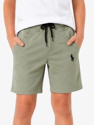 BloomUp Sea Green Cotton Shorts for Boys – Soft Casual Summer Wear