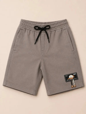 BloomUp Taupe Premium Casual Shorts for Boys – Soft Cotton Drawstring Summer Wear