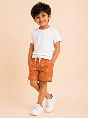 Rust Stylish Playwear Boys Soft Cotton Bottom Wear BloomUp