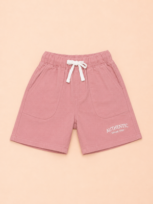 Boys Dusty Pink Pull On Soft Cotton Bottom Wear BloomUp