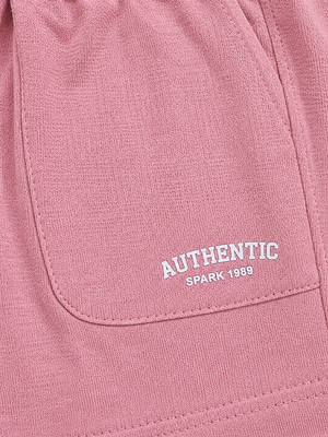 Boys Dusty Pink Pull On Soft Cotton Bottom Wear BloomUp