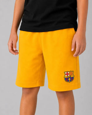 BloomUp Mango FCB Logo Knitted Shorts for Boys – Soft Cotton Summer Wear