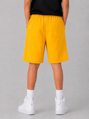 BloomUp Mango FCB Logo Knitted Shorts for Boys – Soft Cotton Summer Wear