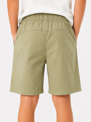 BloomUp Pista Green Cotton Cargo Shorts for Boys – Soft Summer Wear Kids Shorts