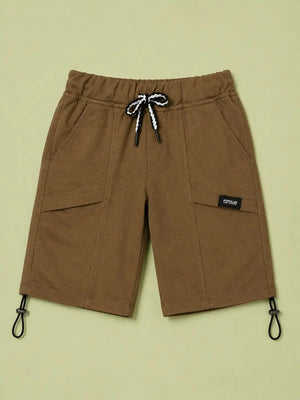 BloomUp Brown Cotton Shorts for Boys – Soft Summer Wear Toddler Shorts