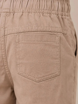 BloomUp Beige Drawstring Shorts for Boys – Soft Cotton Casual Summer Shorts