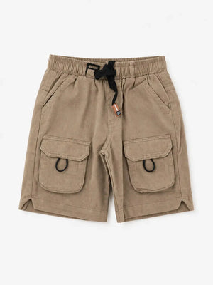 BloomUp Beige Cargo Shorts for Boys – Soft Cotton Summer Wear Kids Shorts