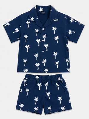 Blue Stylish Playwear Boys Soft Cotton Clothing Set BloomUp