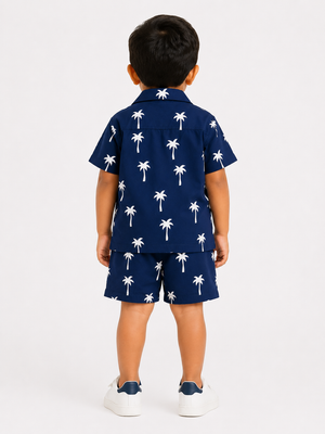 Blue Stylish Playwear Boys Soft Cotton Clothing Set BloomUp