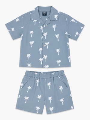 Grey Comfort Fit Boys Soft Cotton Clothing Set BloomUp