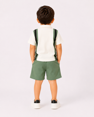 Boys Dark Red Pull On Soft Cotton Clothing Set BloomUp