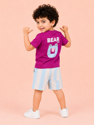 Pink Casual Summer Boys Soft Cotton Clothing Set BloomUp