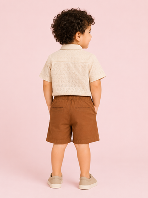 Rust Casual Summer Boys Soft Cotton Clothing Set BloomUp