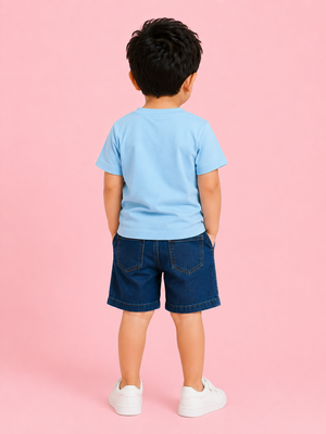 Sky Blue Premium Casual Boys Soft Cotton Clothing Set BloomUp
