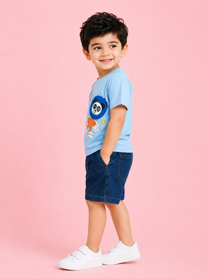 Sky Blue Premium Casual Boys Soft Cotton Clothing Set BloomUp