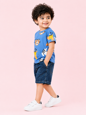 Blue Comfort Fit Boys Soft Cotton Clothing Set BloomUp