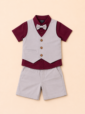Mehroon Comfort Fit Boys Soft Cotton Clothing Set BloomUp
