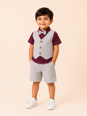 Mehroon Comfort Fit Boys Soft Cotton Clothing Set BloomUp