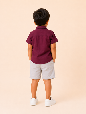 Mehroon Comfort Fit Boys Soft Cotton Clothing Set BloomUp