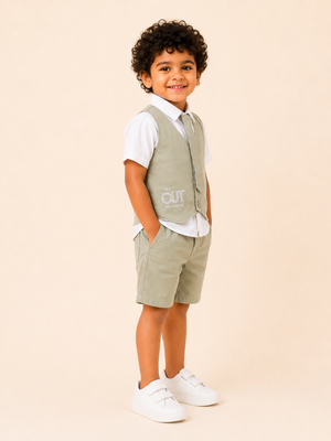 Light Fawn Premium Casual Boys Soft Cotton Clothing Set BloomUp