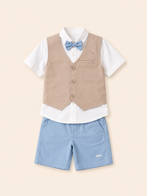 Sky Blue Comfort Fit Boys Soft Cotton Clothing Set BloomUp