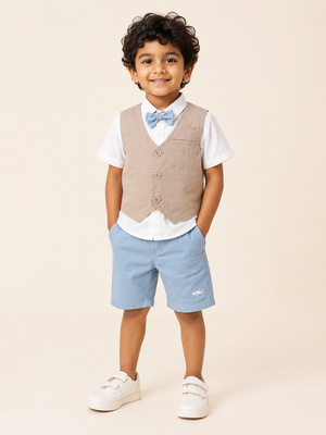 Sky Blue Comfort Fit Boys Soft Cotton Clothing Set BloomUp