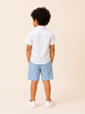 Sky Blue Comfort Fit Boys Soft Cotton Clothing Set BloomUp