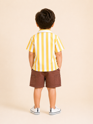Rust Stylish Playwear Boys Soft Cotton Clothing Set BloomUp