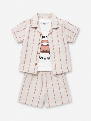 Boys Sky Blue Pull On Soft Cotton Clothing Set BloomUp