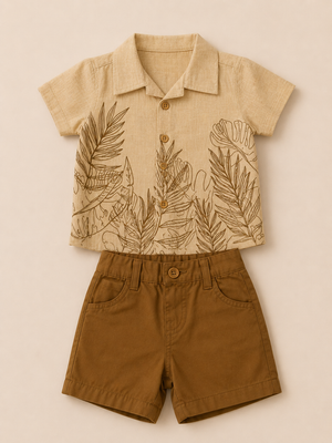 Honey Bronze Baby Co-ord Top & Pant Set for Infants (0–24M) BloomUp